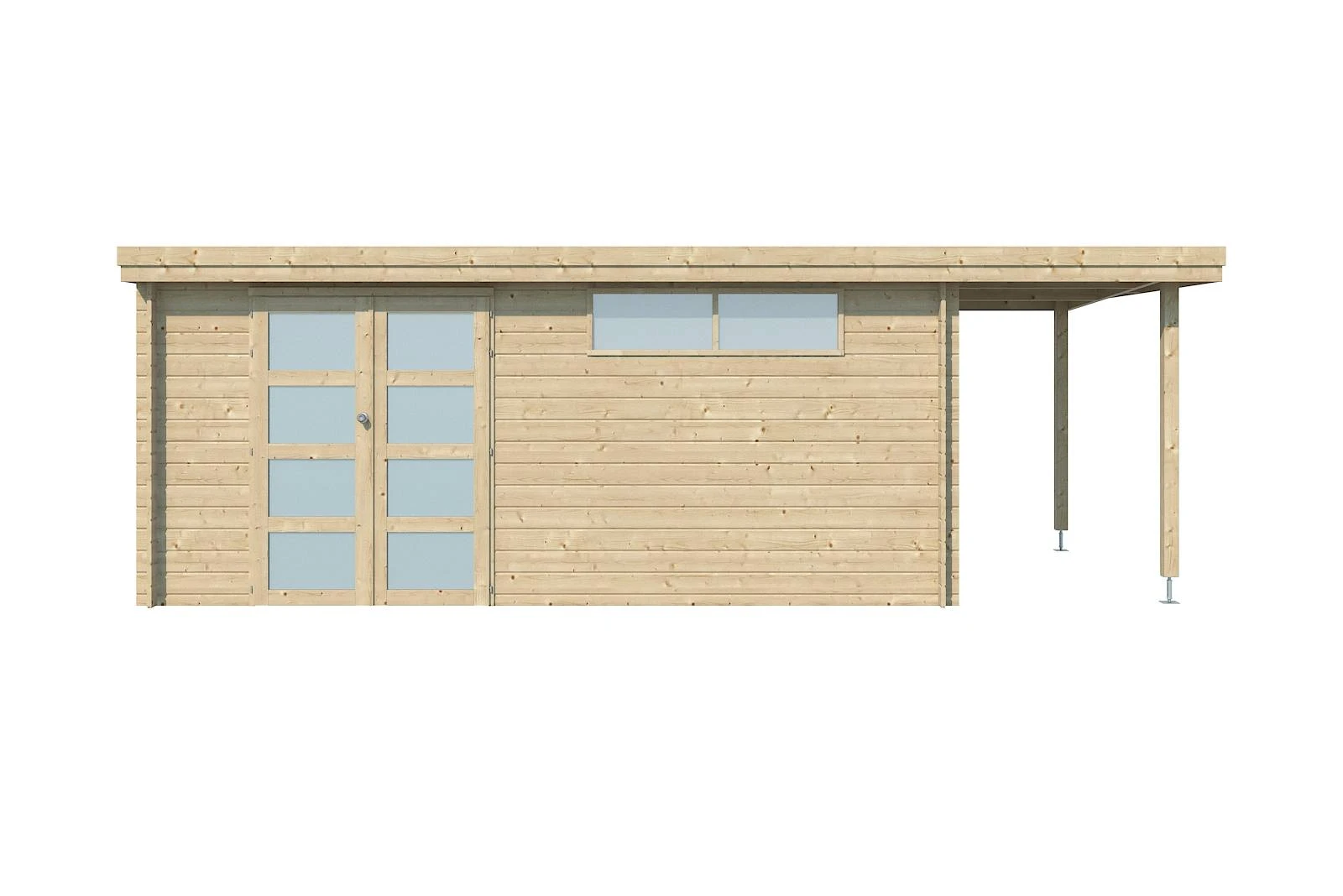 Woodlands Blokhut Oregon Met Overkapping 655 x 295 cm - Afbeelding 1